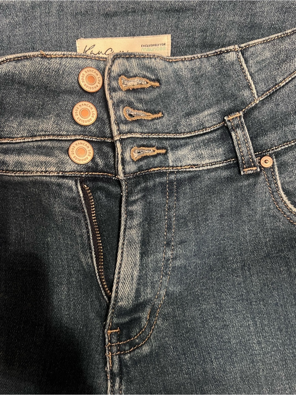 KanCan Dark Blue Distressed Cropped Jeans - Picture 5 of 8
